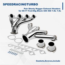 Pair Shorty Hugger Exhaust Headers For 69-77 Ford Big Block 429 460 7.0l 7.5l Pair Shorty Hugger Exhaust Headers For 69-77 Ford Big Block 429 460 7.0l 7.5l