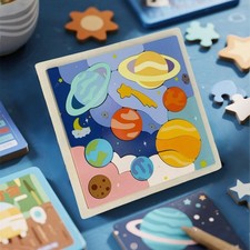 Wooden Puzzles for Kids Early Education Toy Preschool Learning Solar System