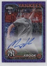 2024 Topps Chrome Rookie Purple Speckle Refractor 21/299 Matt Krook Auto 05k6