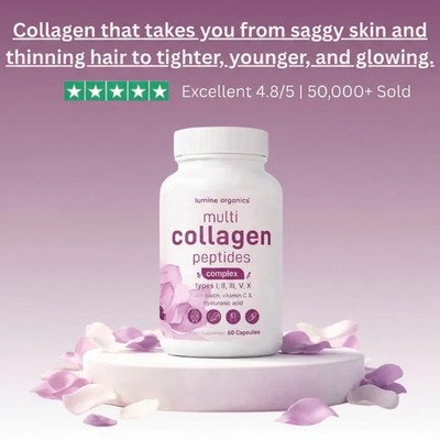 Micro Ingredients Multi Collagen Pills Hair Skin Nail Joint Support