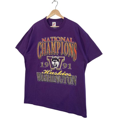 Vintage University Of Washington Huskies National Champions Tee 1991 XL - Picture 3 of 7