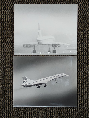 VINTAGE CONCORDE PHOTOS BLACK & WHITE 10'' X 8''
