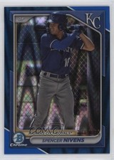 2024 Bowman Chrome Prospects Blue RayWave Refractor /150 Spencer Nivens 4k8
