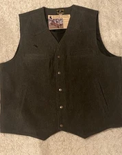 Wyoming Traders Wool Vest XXL Tall Gray Wool Work Ranch Rodeo NWT