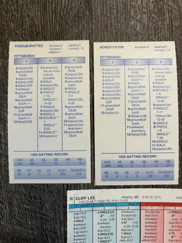 The Complete Set of 1920 Strat-O-Matic Baseball Cards  - 第 8/11 張圖片
