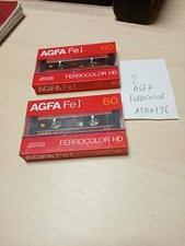 New neuf LOT 2 K7 AGFA-GEVAERT 60 FEI FERROCOLOR HD Vintage AUDIO Cassette Tape 