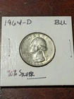 1964-D Washington Quarter BU | 90% Silver | Uncirculated Denver Mint