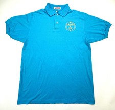 Rolex Vintage Maxm Yacht Club Tee Large Polo Shirt USA Made 90s Blue Jerzees
