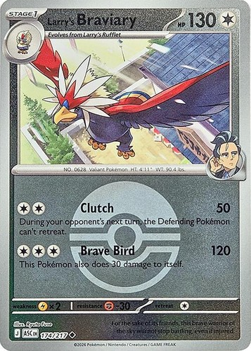 Larry's Braviary (Poke Ball) 174/217 Reverse Holofoil ME: Ascended Heroes NM