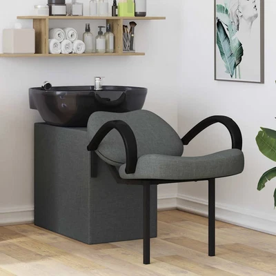 Fauteuil de shampooing tissu Chaise shampoing moderne Salon Coiffure vidaXL vida - Photo 1/2