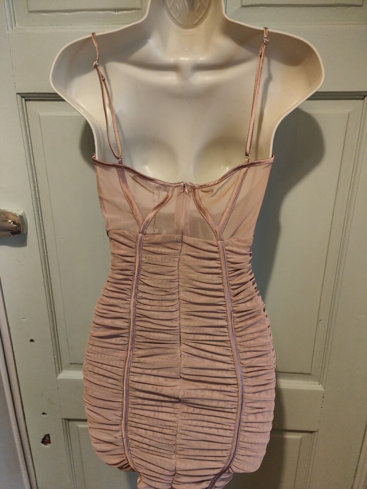 Zara Ladies  Brown Sleeveless  Bodycon Short Dress Size S BNWT thumbnail 3