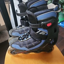 New Rollerblades Blue Black Training P.F.S. size 9 Four Wheels Skates