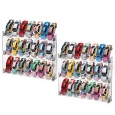 2 Pack Acrylic Wall Mount Display Case 3-Tier for Hot Wheels, 3-Tier Diecast ...