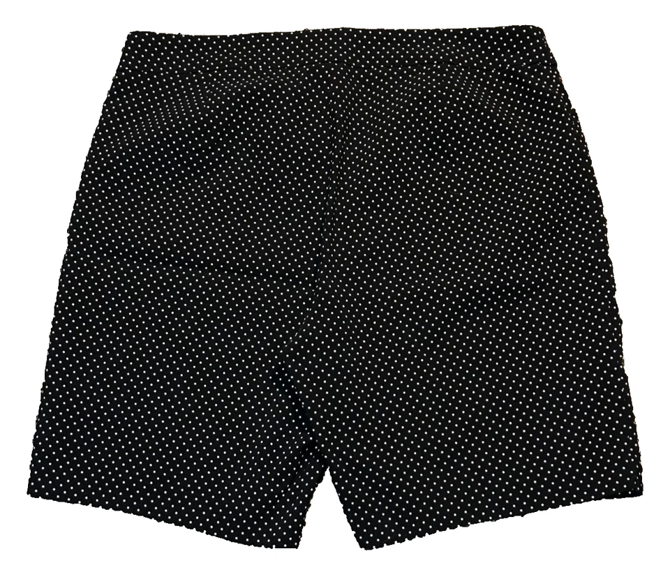 Bermudas Terra & Sky para mujer negras/blancas a lunares talla 1X 16W-18W Foto 2 de 4
