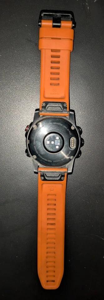 Garmin Fenix 5X Plus 51mm Sapphire with Orange and Black Strap - Image 4 of 4