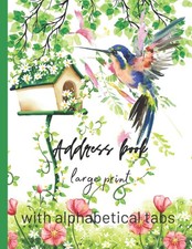 Address Book With Alphabetical Tabs Large Print Large Telephone Address Book...