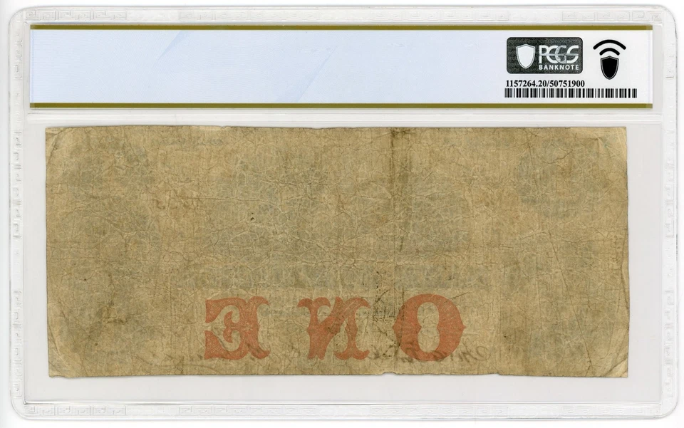 1861 $1 The Bank of Commerce - Savannah, GEORGIA Note PCGS VF 20 - Image 2 of 2
