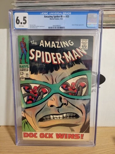 CGC 6.5 Amazing Spider-Man #55 1967 Marvel Comics Iconic Doctor Octopus Cover