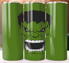 The Incredible Hulk Design Tumbler 20oz Skinny Cup Mug Lid w/ Straw