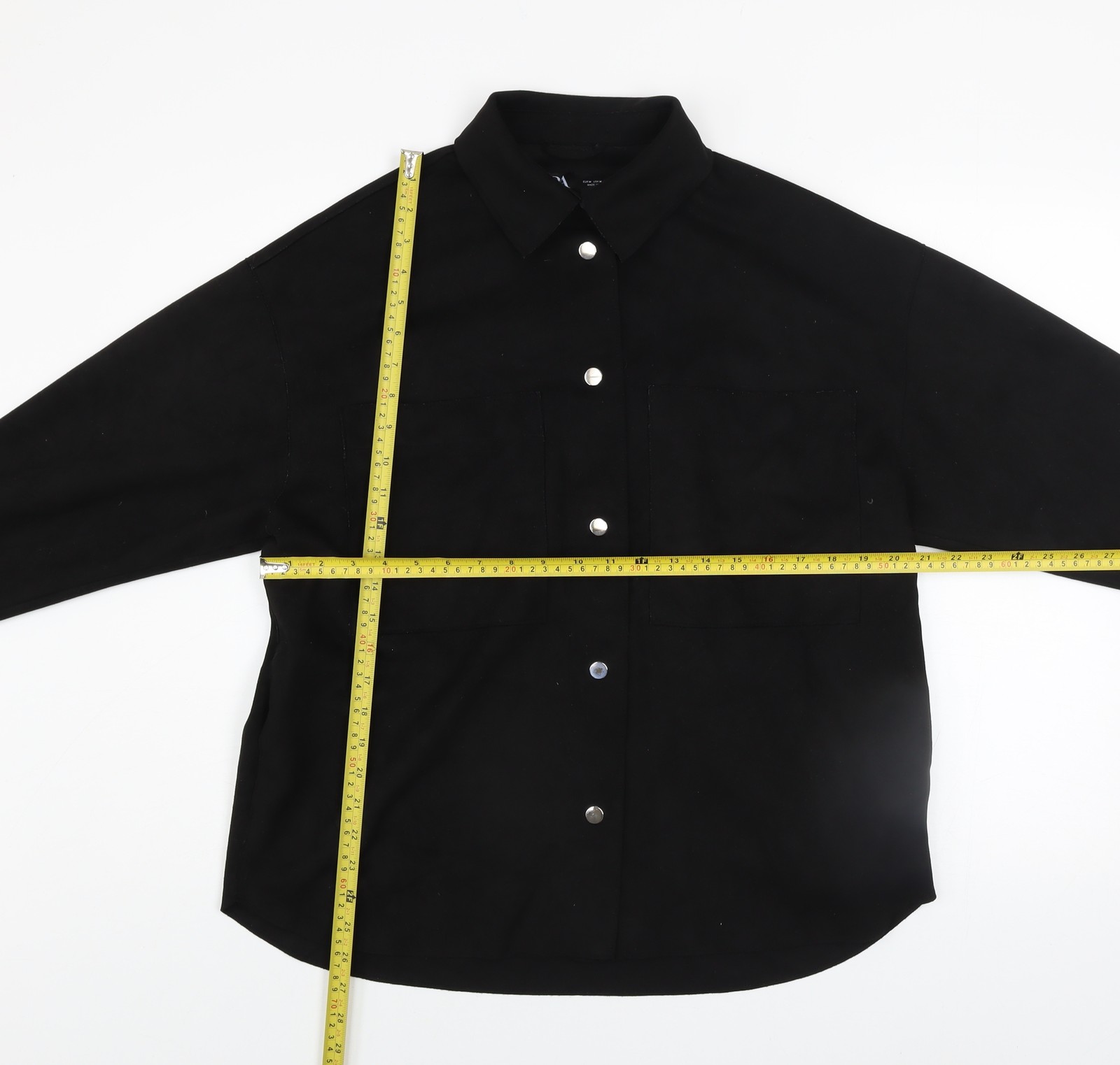 Zara Men's Black M Basic Jacket Polyester Blend C… - image 2