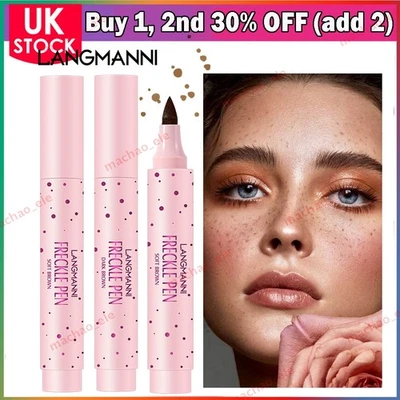 LANGMANNI 1Pc Faux Freckle Pen Natural Waterproof Longlasting Soft Dot Sunkissed Skin
