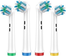 Electric Toothbrush Replacement 4 1 Count Pack of 4 , White, Blue, Green