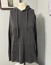 Ribbed Gray Hoodie Size Medium