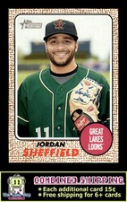 2017 Topps Heritage Minor League #105 Jordan Sheffield Great Lakes Loons