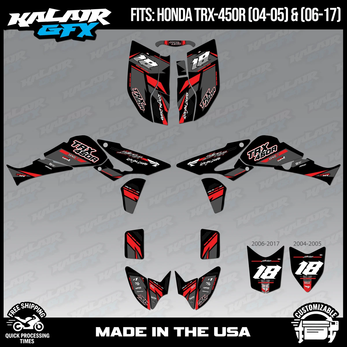ATV, Side-by-Side & UTV Decals & Emblems for Honda TRX450R for sale | eBay