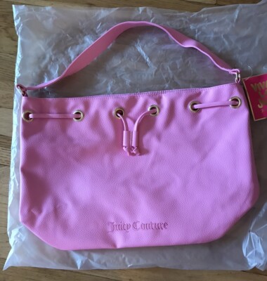 Juicy Couture Pink Drawstring Tote Bucket Bag Hobo Purse  display picture 1