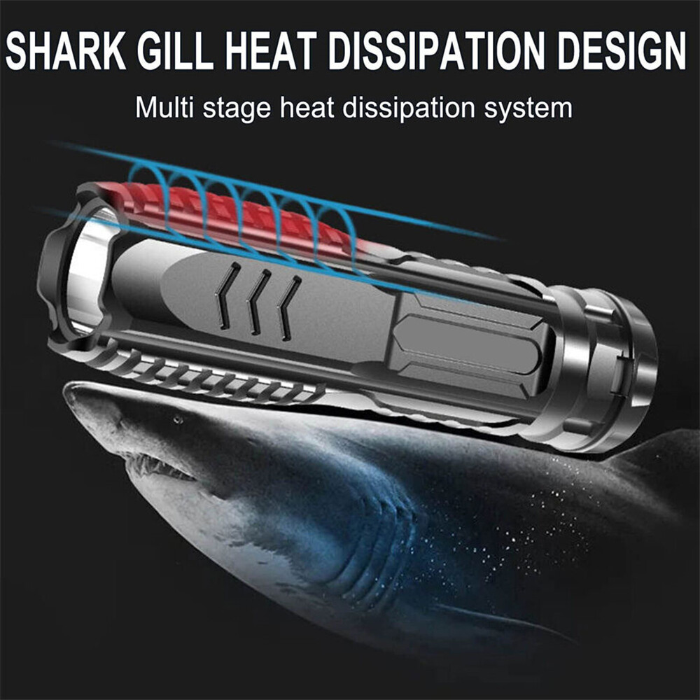 Multifunctional LED Strong Light Tactical Flashlight Rechargeable Super Bright - Picture 10 of 17