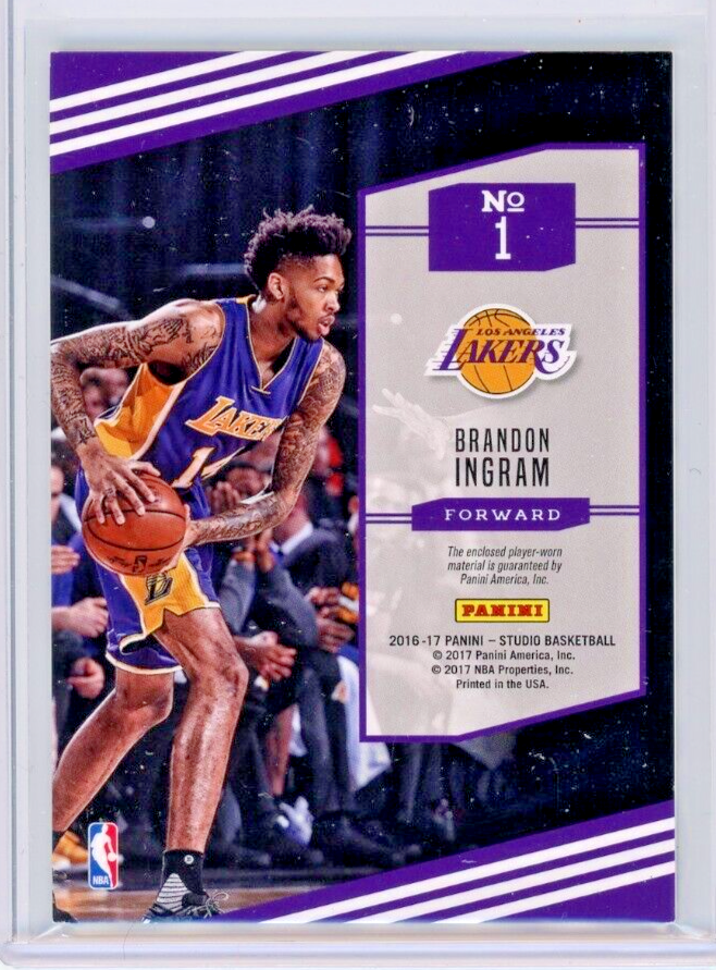 その他 Panini Studio Brandon Ingram Amazon.com: 2016-17 Panini Studio #176 Brandon Ingram RC Rookie