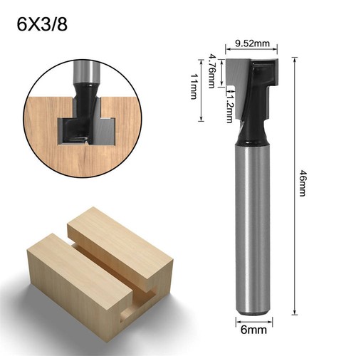 T-Nutfräser Set T-Nut 1/4'' Schaft 6 mm Sechskantschrauben Dia:3/8 5/16 1/2 - Bild 6 von 8