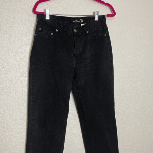 Pantalones de mezclilla para mujer Jordache talla 9/10 largos negros pierna recta - Imagen 2 de 11