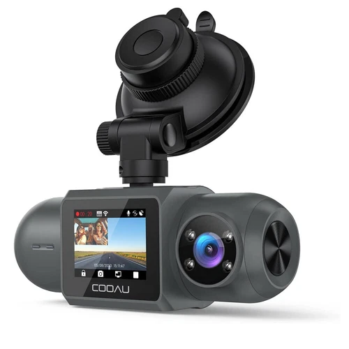 COOAU 4K Dual Dash Cam 1440P+1080P  Front and Inside Uber Car Driving Camera DVR