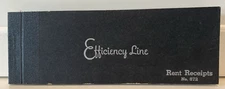Vtg Rent Receipts Book "Efficiency Line No 872" 40 Remain Unused w Stubs 8" x 3"