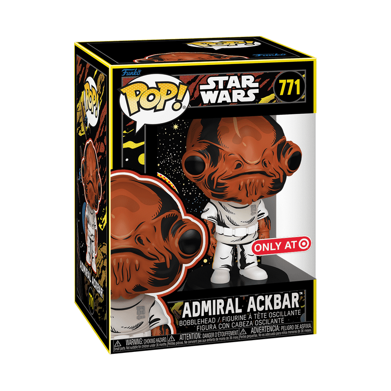 Funko Exclusive Star Wars Pop! Admiral Ackbar (Retro) #771 +