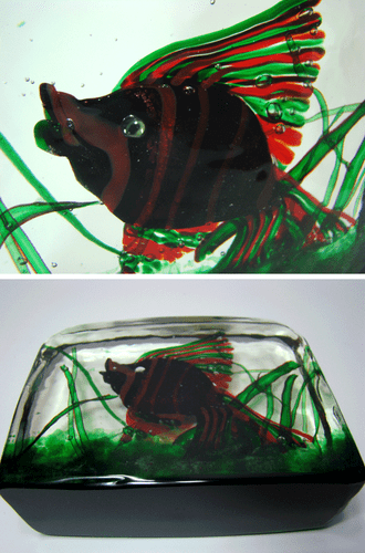 Riccardo Licata Fisch AQUARIUM 50s Cenedese Glass Murano 2,7 Kg. Glas Skulptur - Bild 8 von 8