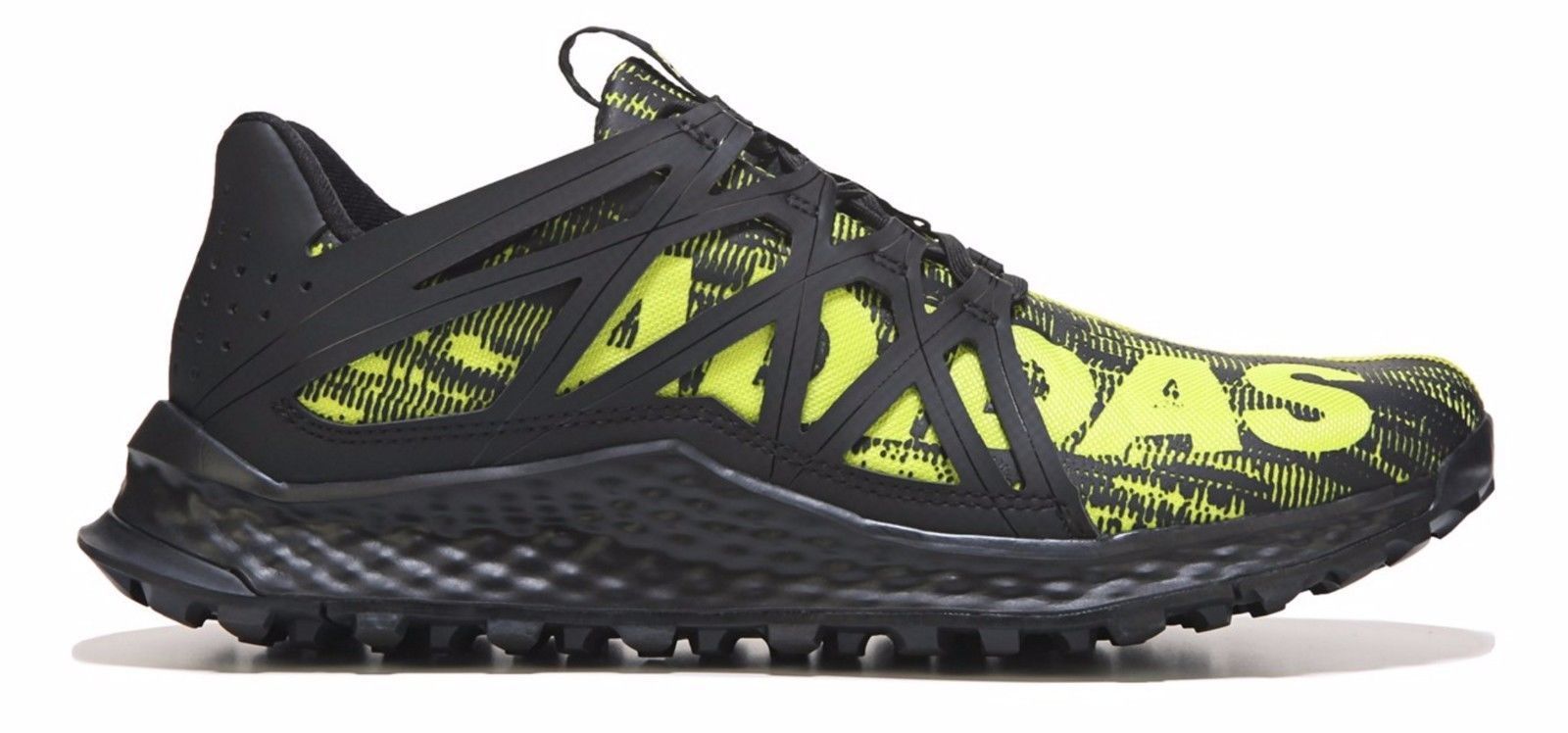 New Adidas Performance Vigor Bounce Trail Mens Running Shoes BB8380 Black/Yellow New Adidas Performance Vigor Bounce Trail Mens Running Shoes BB8380 Black/Yellow