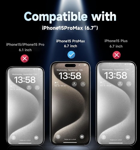 2x Protector de pantalla de vidrio templado Magic Auto Align para iPhone 16 15 14 13 Pro Max - Imagen 29 de 44