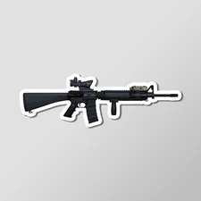 M16A4 USMC Rifle Art Laptop Sticker Vinyl 4" Length