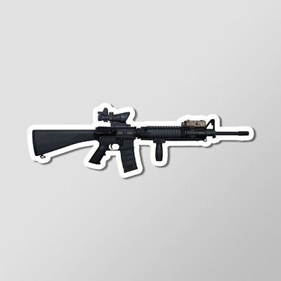 M16A4 USMC Rifle Art Laptop Sticker Vinyl 4'' Length