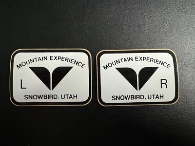 Snowbird Utah Mountain Experience Ski Skiing Sticker Set (2) Vintage 1980s 1990s