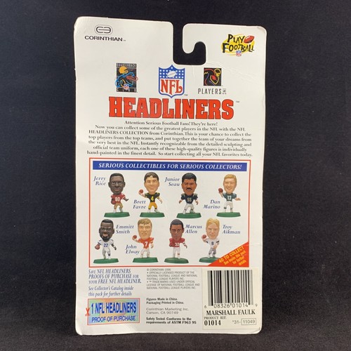 CORINTHIAN NFL HEADLINERS PLAYER MARSHALL FAULK BRAND NEW SUPER RARE 1:64 MINT - Picture 3 of 3