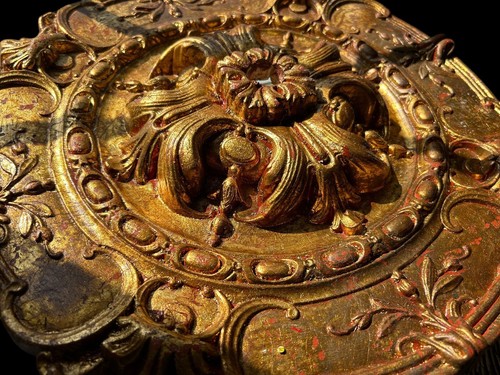 16" ROUND CHANDELIER CEILING MEDALLION BURNISH GOLD VICTORIAN Belgium Urethane - Picture 3 of 12