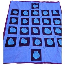 Dreamsicle Baby and Friend Patchwork Quilt 53"x58" Polka Dot Pink Brown Burgundy