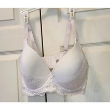 Women Mamia White Lace Lightly Padded Underwire Bra Size 40DD br4164PLDD