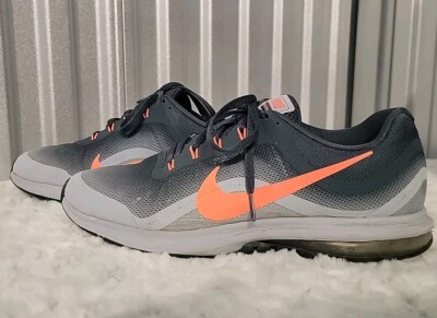 Nike Air Max Dynasty Casual Lace up Running Sneakers Grey/Blue/Orange Sz  12