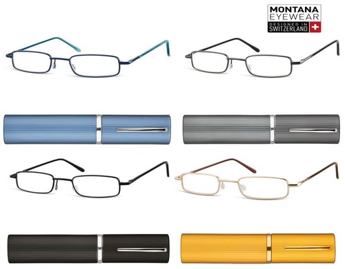 Occhiale da Lettura Montana TR1 con Custodia in Metallo - Tascabile Stile  Retro | eBay