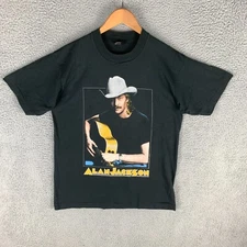 Vintage 1991 Alan Jackson T-Shirt Womens Large Black Rock Jukebox Single Stitch